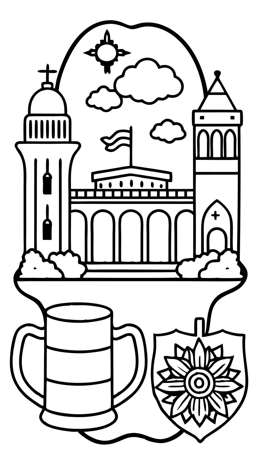 coloring page of germany